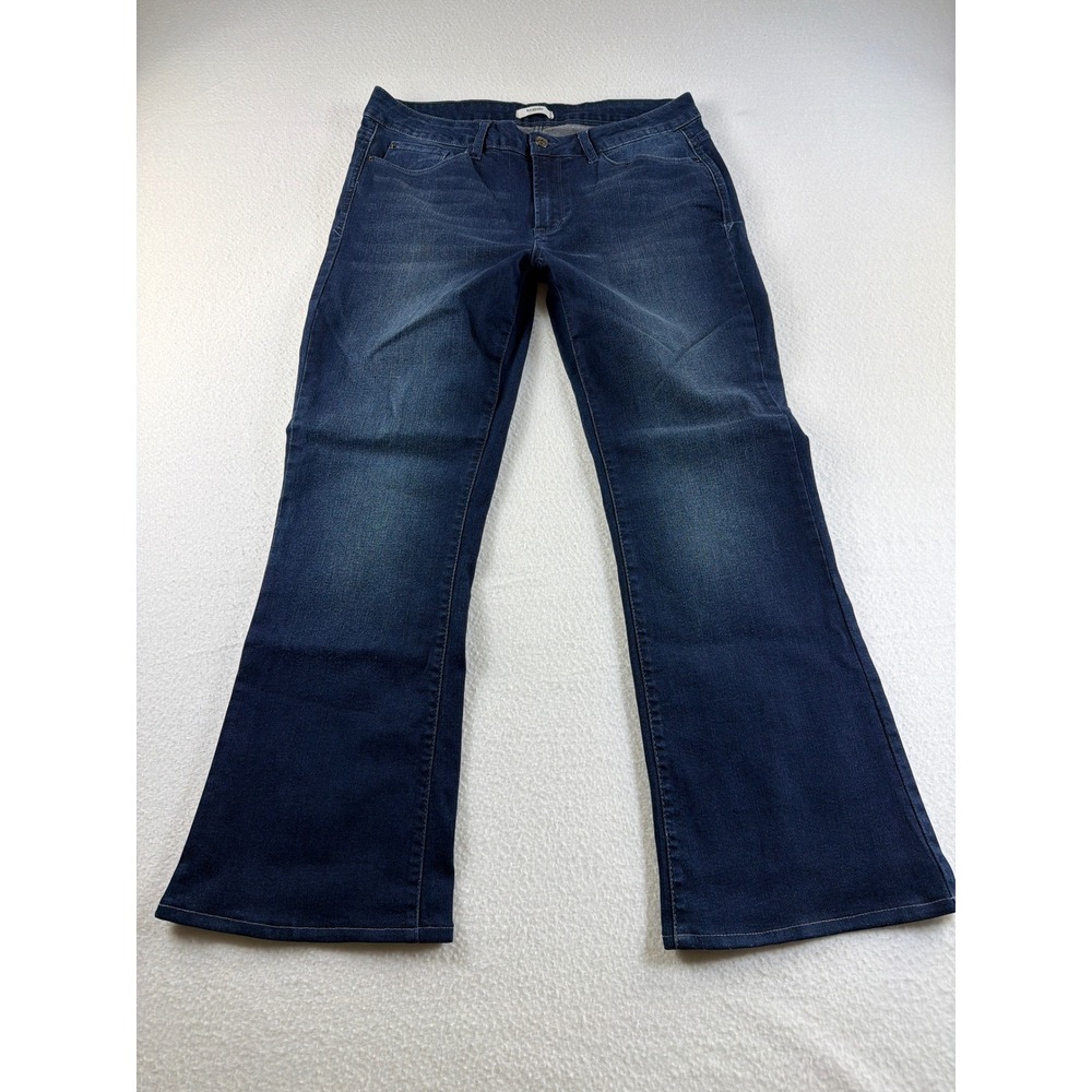 Kensie Jeans Womens 12/31 Dark Wash Bootcut Denim Stretch Blue Pants